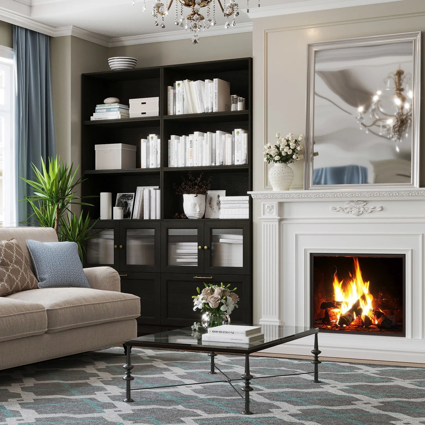 10 - Cube Double - Column Bookshelf | 59.06 "L x 15.66"W x 83.47"H - Cozy Nest