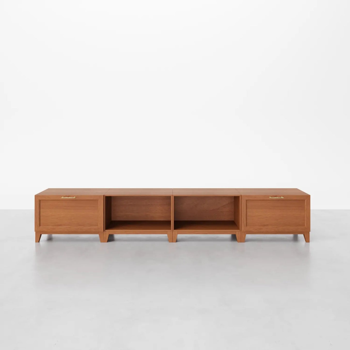 1.Nordic Natural 4 Cube Wide Media Console | 118.11"L 14.96"H
