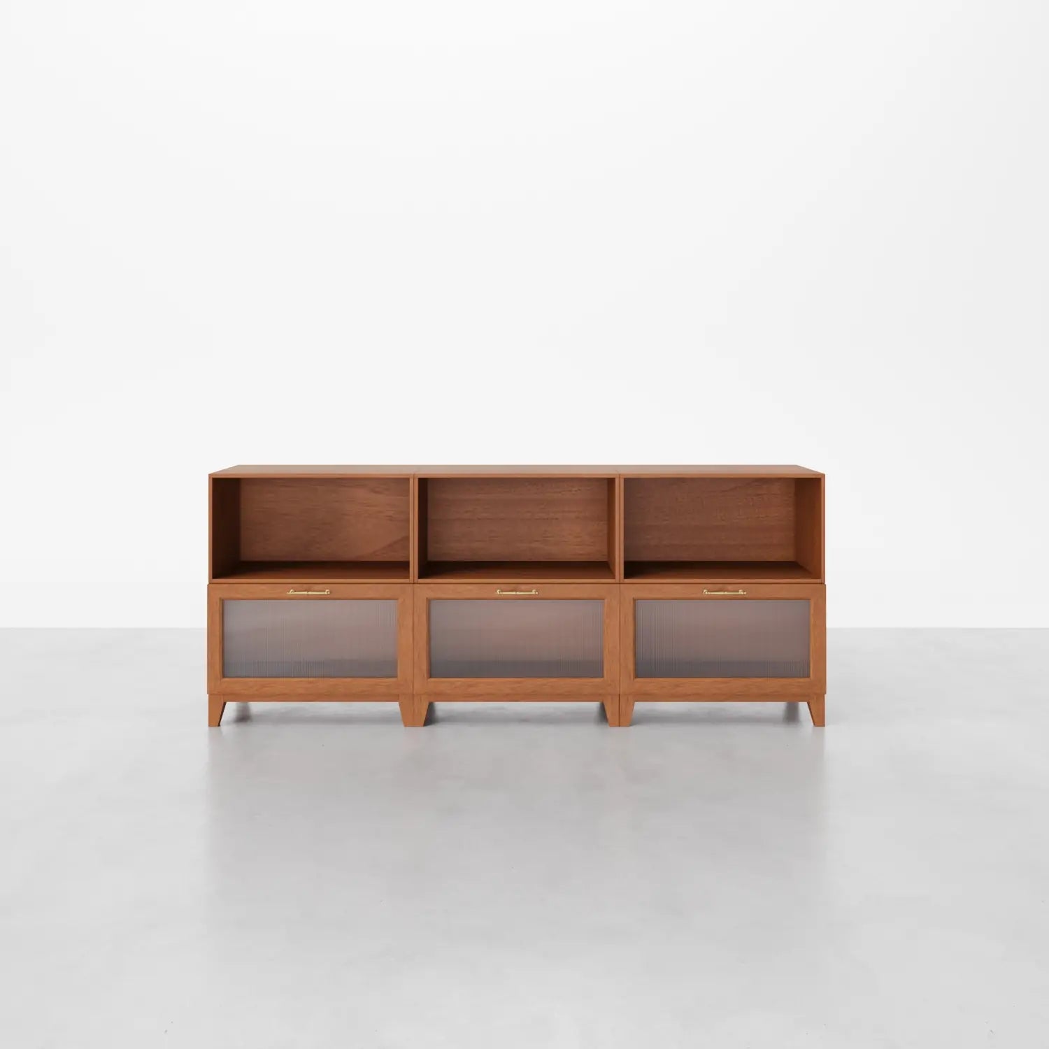 6 Cube Double-Row Media Console | 88.59"L x 15.67"W x 36.22"H