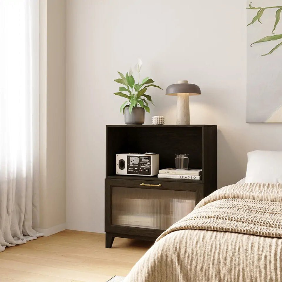 Classic 2-Cube Nightstand With Legs | 29.53"L x 15.67"W x 36.22"H