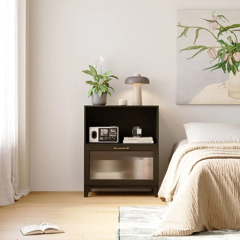 Classic 2-Cube Nightstand With Legs | 29.53"L x 15.67"W x 36.22"H