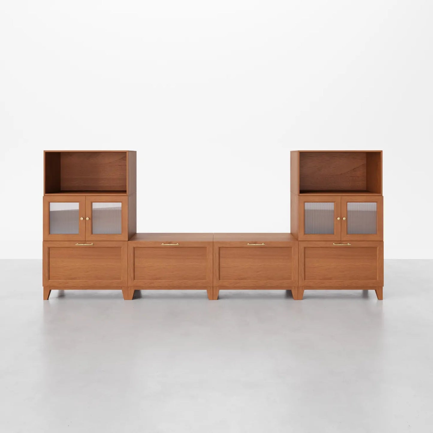 1.Natural 8 Cube Corner - Fit U - Shaped Console | 88.58"L 29.92"H - Cozy Nest