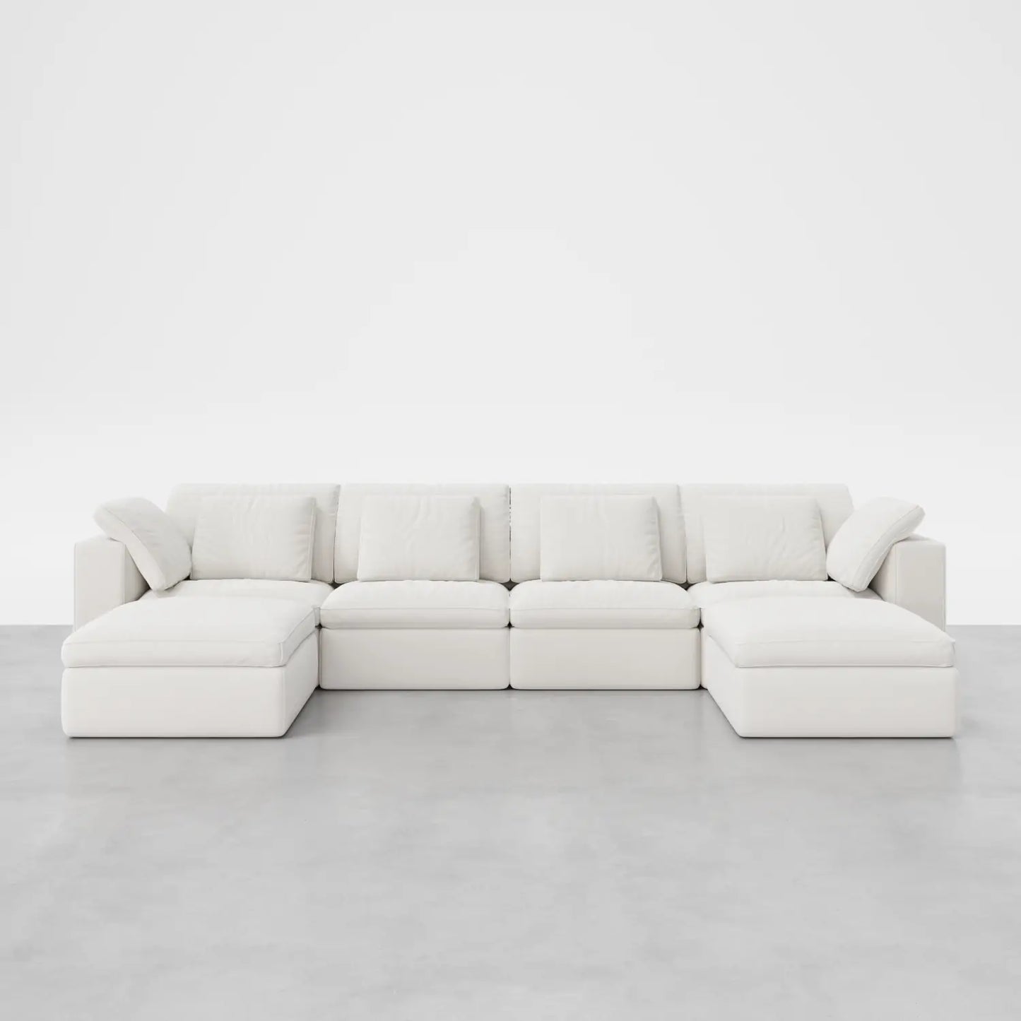 6 - Seater Sofa with Double Ottomans - Cozy Nest