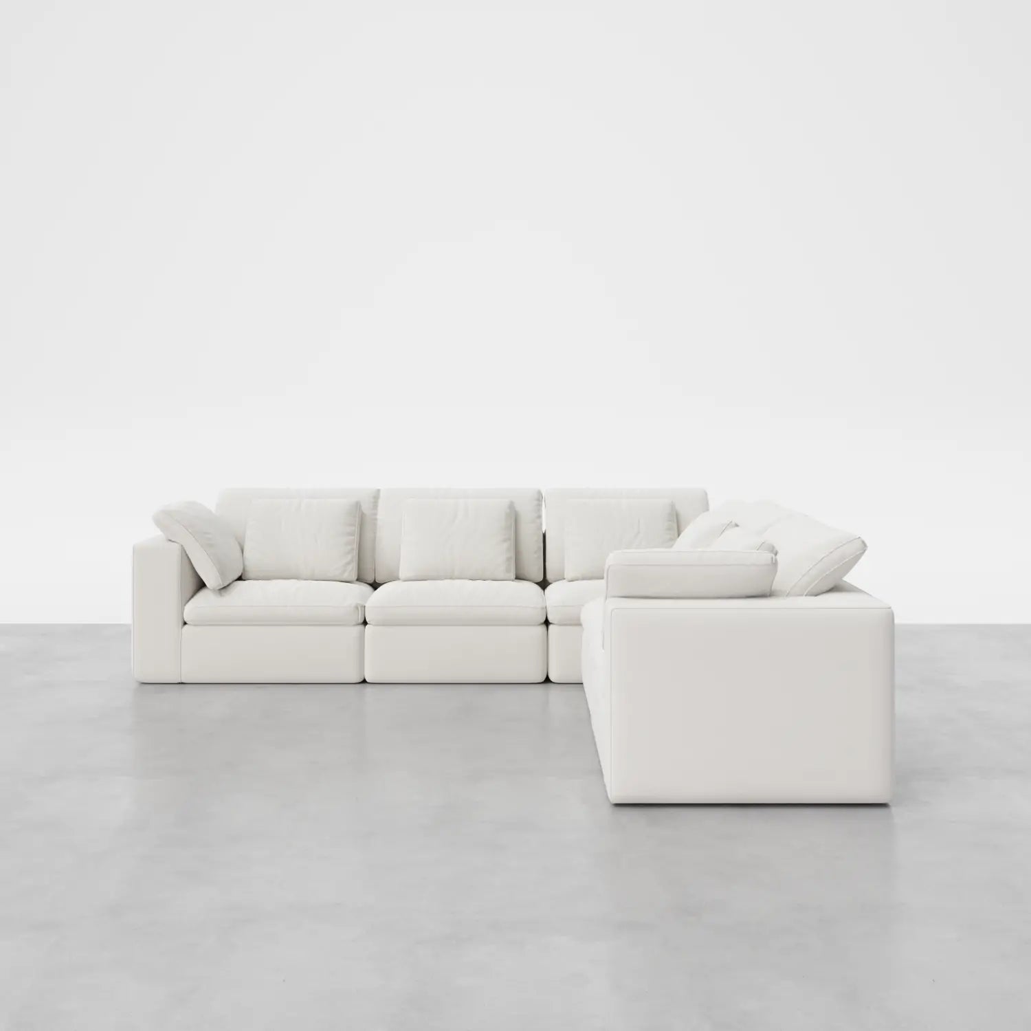 5-Seater Modular Sofa with Asymmetrical Layout