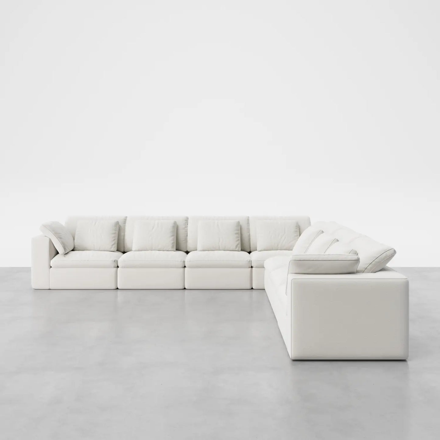 7 - Seater Sofa L - Shape with Dual Armrests - Cozy Nest