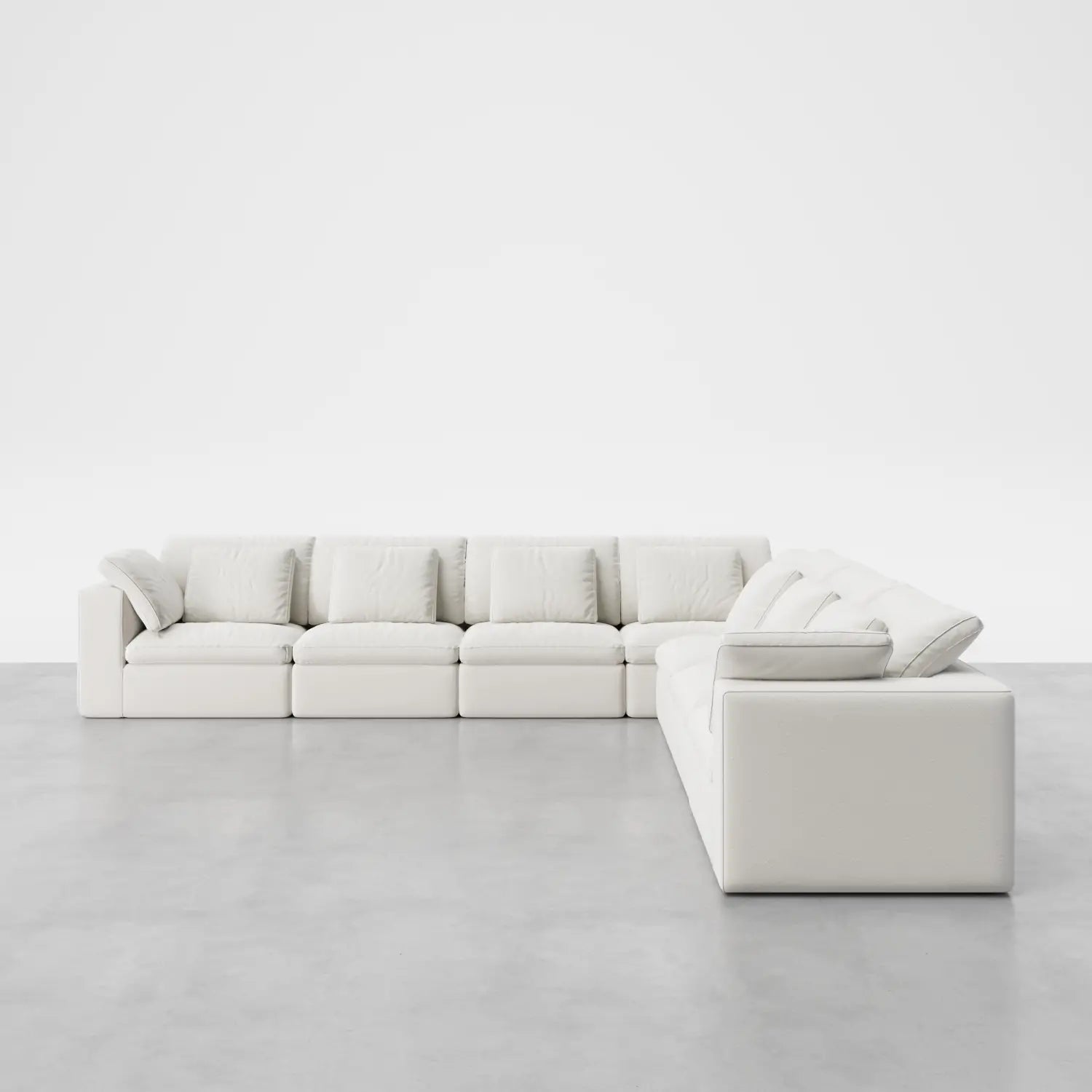 7-Seater Sofa L-Shape with Dual Armrests