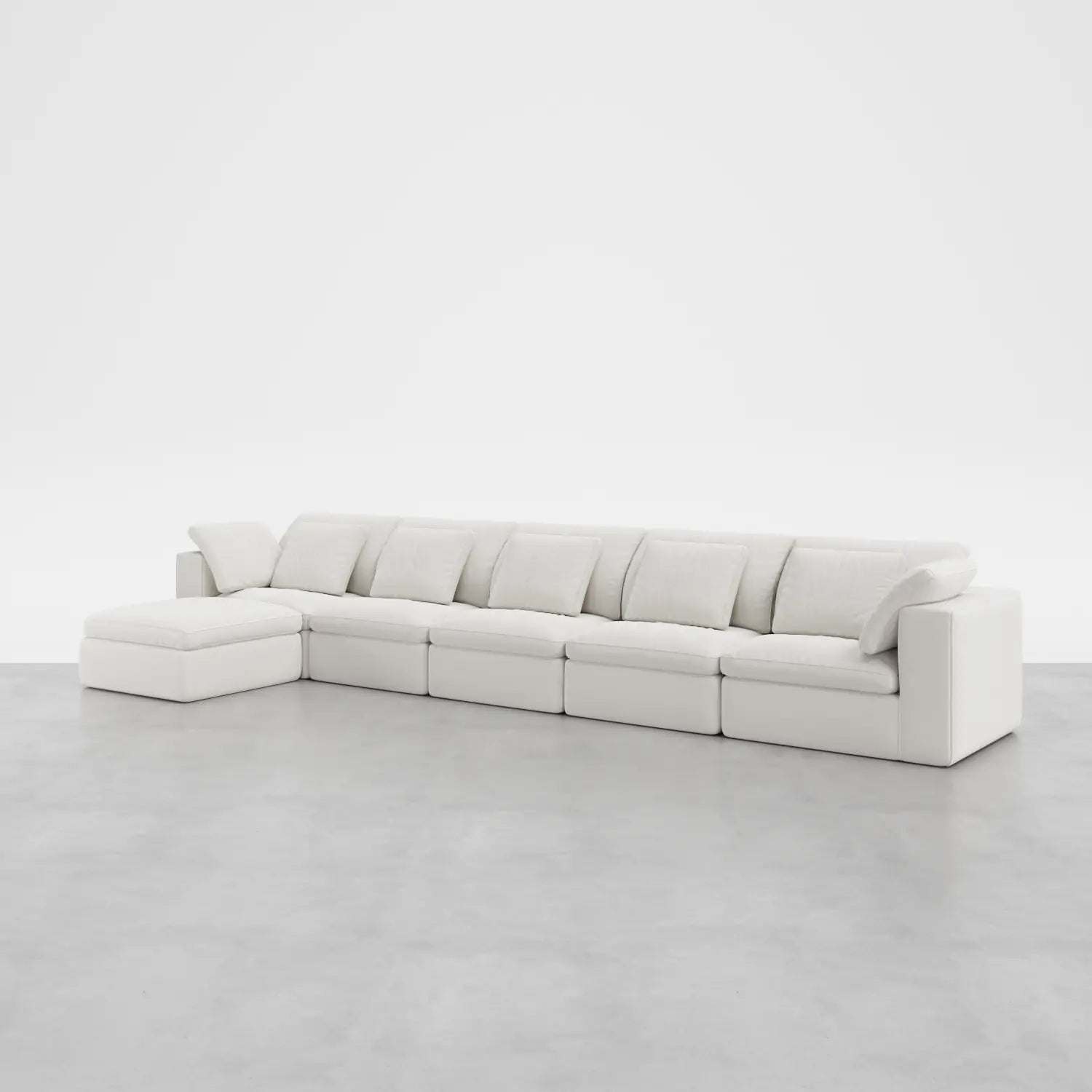 6-Seater Sofa with Ottoman Extension