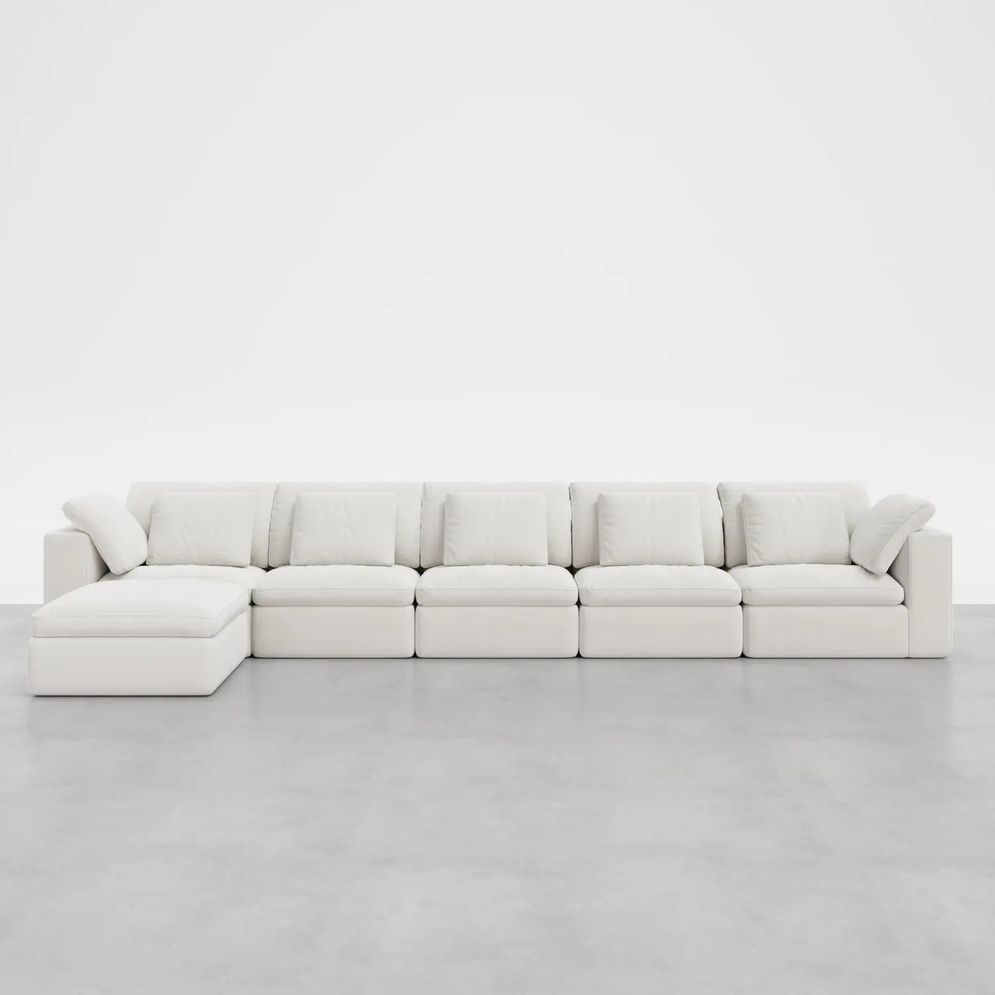 6 - Seater Sofa with Ottoman Extension - Cozy Nest